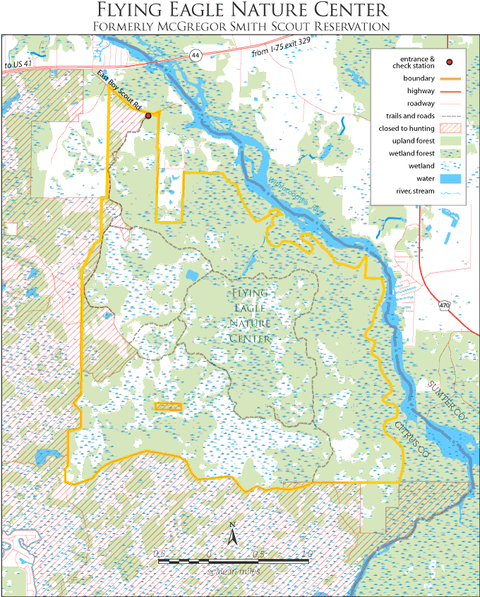 Flying Eagle Nature Center Preserve Hog Hunting Map